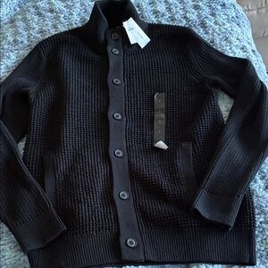 Men’s brand new Banana Republic Black  Cardigan Sweater in size small